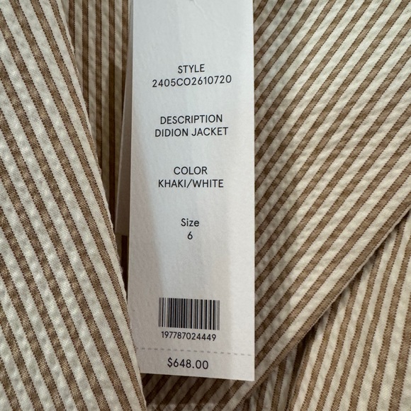 Veronica Beard NWT seersucker jacket. Size 6. $648 - Picture 5 of 7